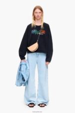 ⁦كو Bimba Y Lola سويت شيرت بشعار الماركة أسود 24BTV4497 ملابس⁩ - الصورة ⁦5⁩