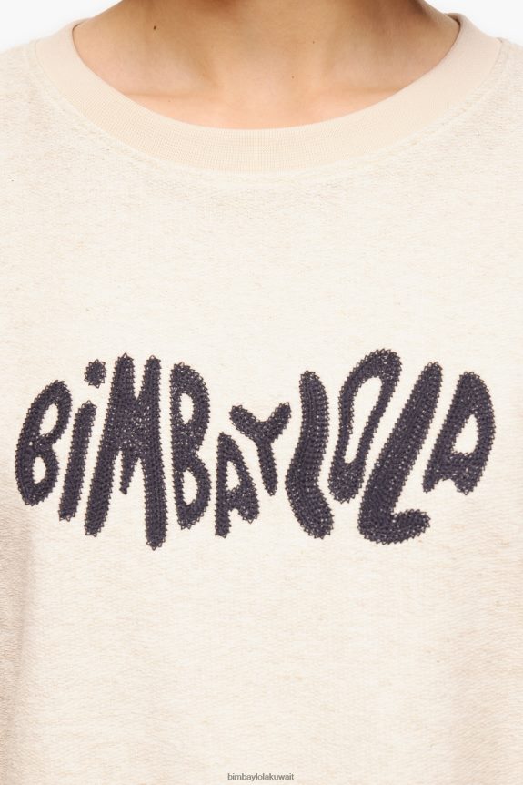 ⁦كو Bimba Y Lola سويت شيرت بشعار الماركة رمل 24BTV4496 ملابس⁩ - الصورة ⁦4⁩