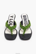 ⁦كو Bimba Y Lola صندل بكعب كروشيه أخضر 24BTV4585 القدم⁩ - الصورة ⁦5⁩