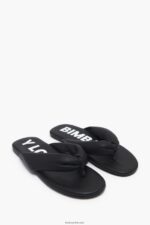 ⁦كو Bimba Y Lola صندل مسطح أنبوبي أسود 24BTV4570 القدم⁩ - الصورة ⁦3⁩