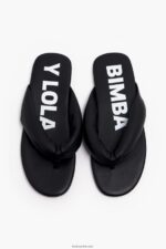 ⁦كو Bimba Y Lola صندل مسطح أنبوبي أسود 24BTV4570 القدم⁩ - الصورة ⁦5⁩
