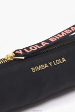⁦كو Bimba Y Lola علبة نايلون اسطوانية أسود 24BTV41120 مُكَمِّلات⁩ - الصورة ⁦2⁩