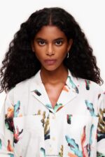 ⁦كو Bimba Y Lola فستان طويل بطبعة مرجانية عاج 24BTV4181 ملابس⁩ - الصورة ⁦4⁩
