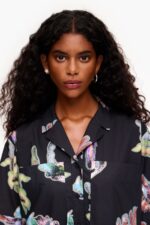 ⁦كو Bimba Y Lola فستان قميص بطبعة مرجانية رمادي 24BTV4182 ملابس⁩ - الصورة ⁦4⁩
