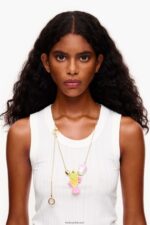 ⁦كو Bimba Y Lola قلادة الرافية متعددة الألوان لون القرنفل 24BTV4700 مُكَمِّلات⁩ - الصورة ⁦2⁩