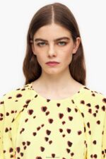 ⁦كو Bimba Y Lola قلوب صغيرة طباعة ألف خط فستان ميدي أصفر 24BTV4221 ملابس⁩ - الصورة ⁦4⁩