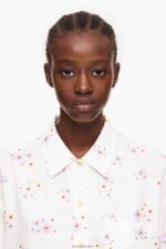 ⁦كو Bimba Y Lola قميص بطبعة زهور الأكريليك أبيض 24BTV4337 ملابس⁩ - الصورة ⁦4⁩