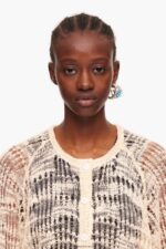 ⁦كو Bimba Y Lola كارديجان كتان مفتوح بيج فاتح 24BTV4361 ملابس⁩ - الصورة ⁦4⁩