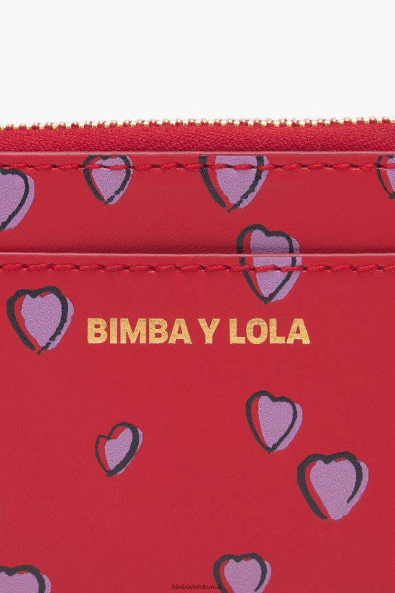 ⁦كو Bimba Y Lola محفظة جلدية قلوب صغيرة أحمر 24BTV41012 مُكَمِّلات⁩ - الصورة ⁦3⁩