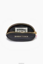 ⁦كو Bimba Y Lola محفظة عملات بيضاوية من النايلون أسود 24BTV41061 مُكَمِّلات⁩ - الصورة ⁦3⁩