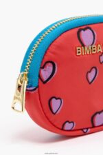 ⁦كو Bimba Y Lola محفظة نقود معدنية بطباعة قلوب بيضاوي أحمر 24BTV41026 مُكَمِّلات⁩ - الصورة ⁦2⁩