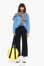 ⁦كو Bimba Y Lola مخطط تي شيرت أزرق 24BTV4253 ملابس⁩ - الصورة ⁦6⁩