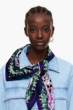 ⁦كو Bimba Y Lola وشاح الزنبق أزرق 24BTV4622 مُكَمِّلات⁩ - الصورة ⁦2⁩