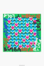 كو Bimba Y Lola وشاح بشعار القلوب أخضر 24BTV4616 مُكَمِّلات