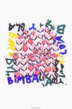 ⁦كو Bimba Y Lola وشاح بشعار القلوب أوف وايت 24BTV4614 مُكَمِّلات⁩ - الصورة ⁦3⁩