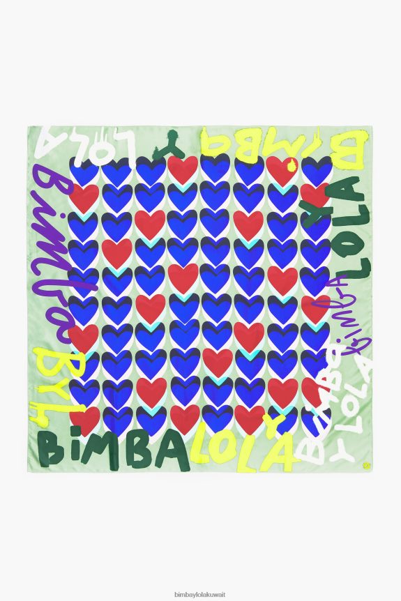 d983d988_bimba_y_lola_d988d8b4d8a7d8ad_d8a8d8b4d8b9d8a7d8b1_d8a7d984d982d984d988d8a8_d986d8b9d986d8a7d8b9_24btv4615_d985d98fd983d.jpg كو Bimba Y Lola وشاح بشعار القلوب نعناع 24BTV4615 مُكَمِّلات - الصورة 1